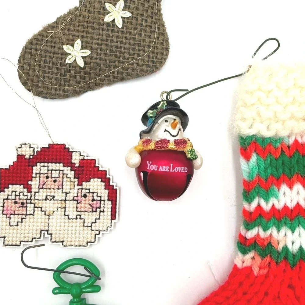 Christmas Ornament‎ Lot 12 Vintage Style Holiday Decorations Gingerbread Snowman